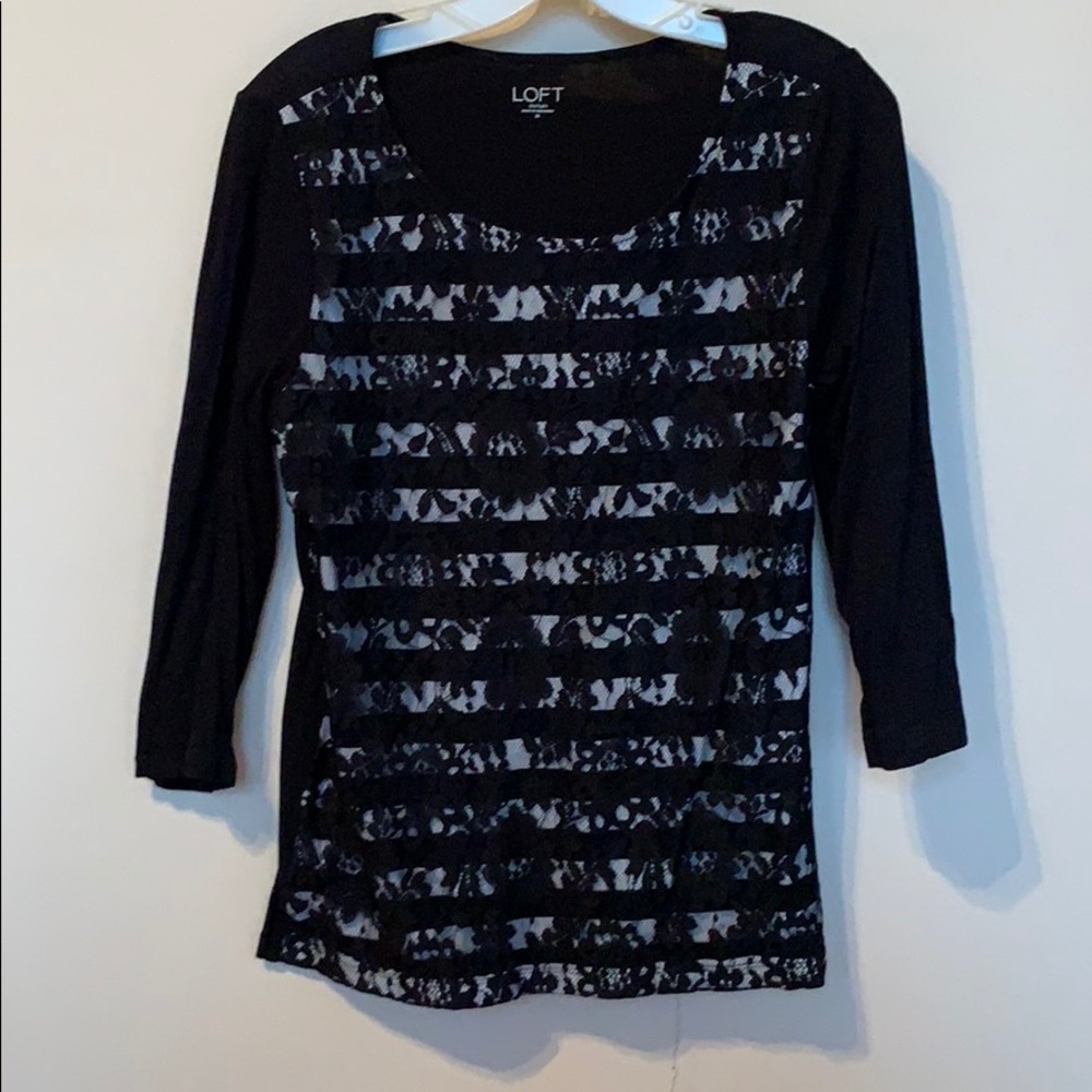 Striped Lace Top